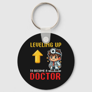 Levelling Up Doctor Ck To School Funny Gamer Boys  Key Ring