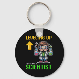 Levelling Up Scientist Ck To School Funny Gamer Bo Key Ring