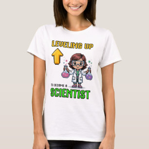 Levelling Up Scientist Ck To School Funny Gamer Gi T-Shirt