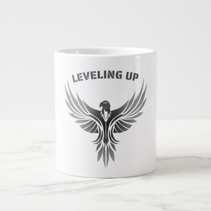 Levelling Up Silver Phoenix Art Large Coffee Mug