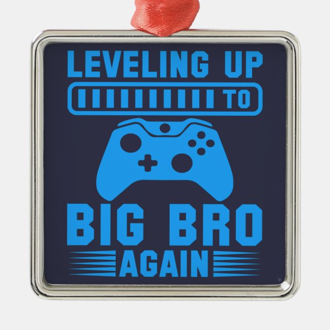 Levelling Up To Big Bro Again Metal Tree Decoration (Front)