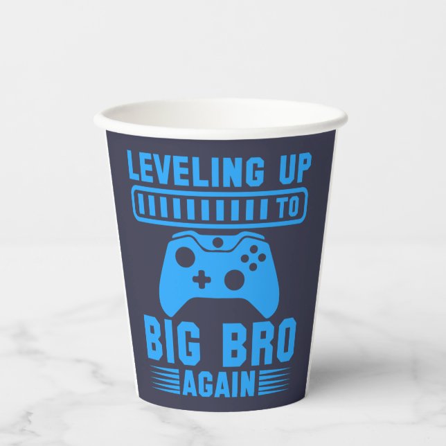 Levelling Up To Big Bro Again Paper Cups (Front)