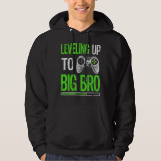 Levelling Up To Big Bro Gamer Baby Announcement Si Hoodie