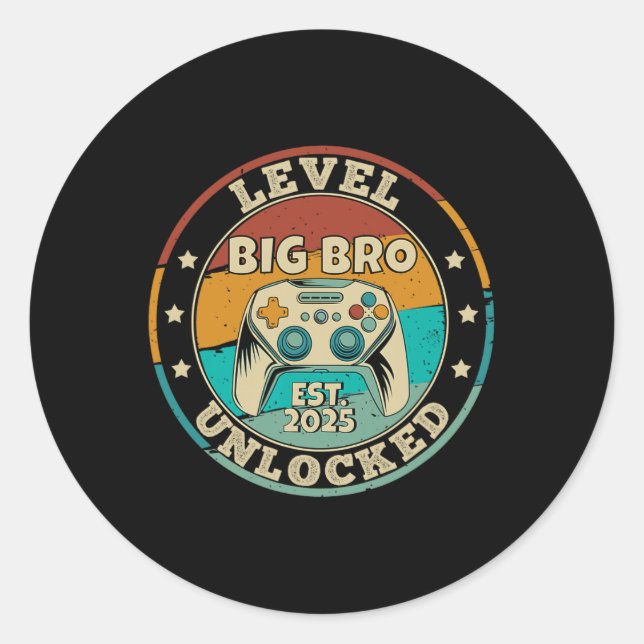 Levelling Up To Big Brother 2025 Level Unlocked Vi Classic Round Sticker (Front)