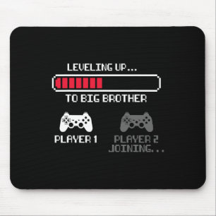 Levelling Up To Big Brother For Boys Men Vintage G Mouse Pad