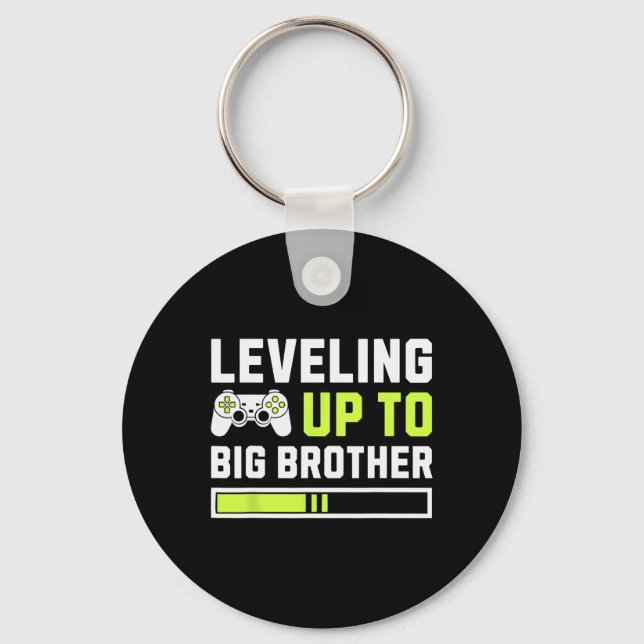 Levelling Up To Big Brother - Funny Gamer For Men  Key Ring (Front)