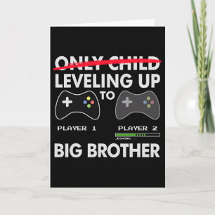 Levelling Up To Big Brother Shirt - Video Game Pla Card