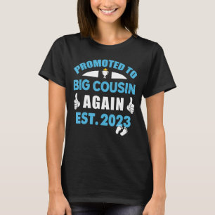Levelling Up To Big Cousin Again 2023 Girl   Pregn T-Shirt