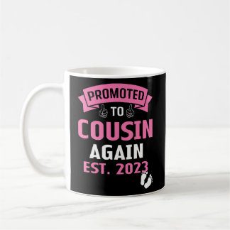 Levelling Up To Big Cousin Again 2023 Girl Pregna Coffee Mug