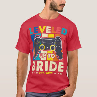Levelling up to Bride 2022 funny gamer vintage kid T-Shirt
