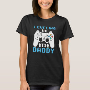 Levelling Up To Daddy Funny Promoted To Dad 2023 2 T-Shirt
