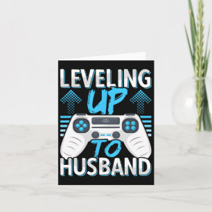Levelling Up To Husband Engagement For Him Card