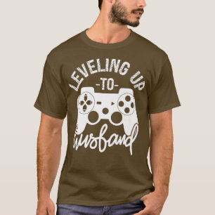 Levelling Up To Husband Groom Gamer Engagement  T-Shirt