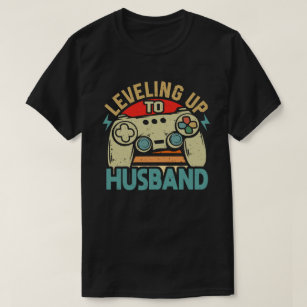Levelling Up To Husband Groom To Be Bachelor Gamer T-Shirt