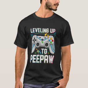 Levelling Up To Peepaw Video Game Gifts For Father T-Shirt