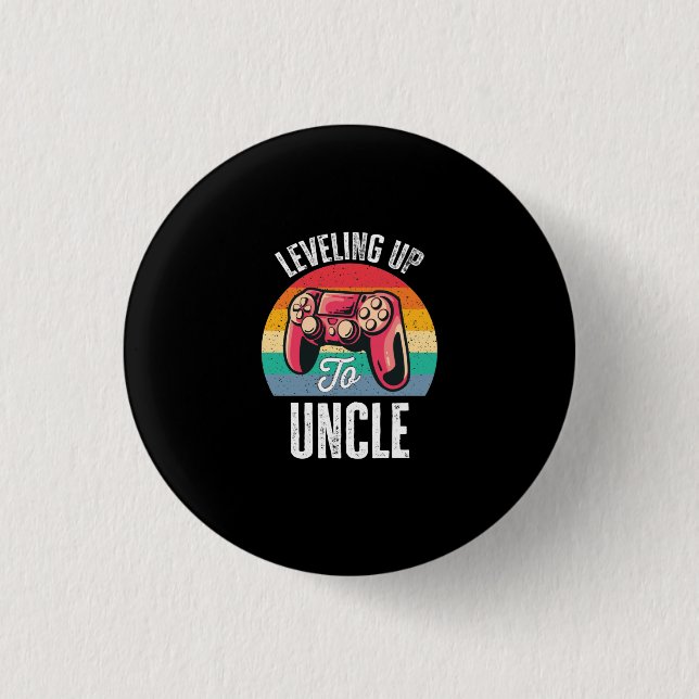 Levelling Up To Uncle 3 Cm Round Badge (Front)