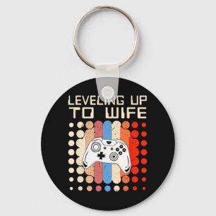 Levelling Up To Wife Gaming Engagement Bride Annou Key Ring
