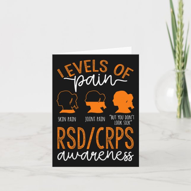 Levels Of Pain Warrior Rsd Crps Awareness  Card (Front)