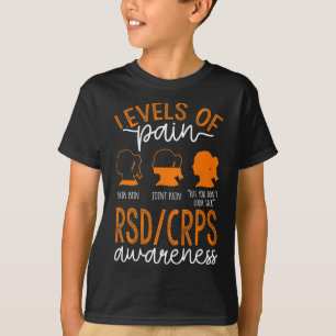 Levels Of Pain Warrior Rsd Crps Awareness T-Shirt