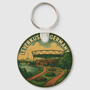 Leverkusen Germany Riverfront Key Ring