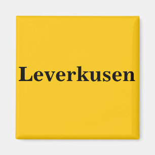 Leverkusen Magnet Schild Gold Gleb