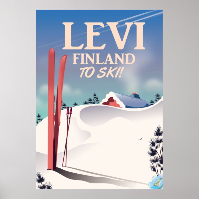 Levi, Finland ski travel poster (Front)
