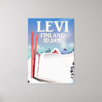 Levi, Finland ski travel poster