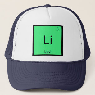 Levi  Name Chemistry Element Periodic Table Trucker Hat