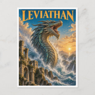 Leviathan, Gothic Fantasy Monster Postcard
