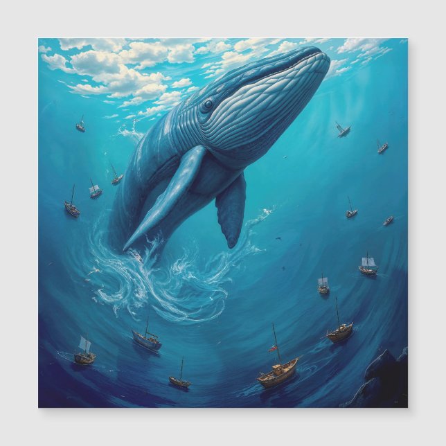 Leviathan’s Flight to Freedom – Surreal Whale Art (Front)