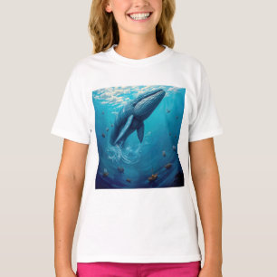 Leviathan’s Flight to Freedom – Surreal Whale Art T-Shirt