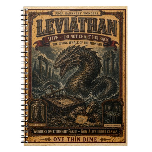 Leviathan, Vintage Circus Monster Notebook (Front)