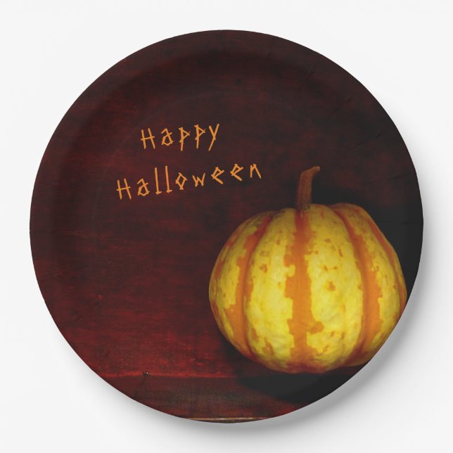 Levitate Pumpkin - Still Life Paper Plate (Front)