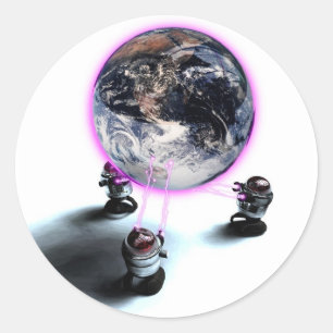 Levitating the Earth Sticker