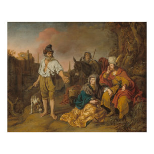 Levite and his concubine at Gibeah, Old Testament Photo Print