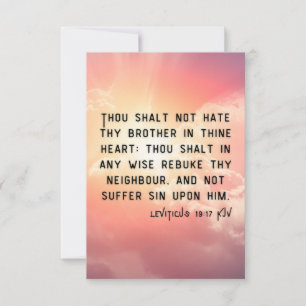 Leviticus 19:17 KJV Bible Scripture Pic Greeting Card