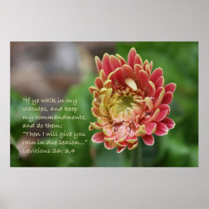 Leviticus 26:3,4 Scripture Poster