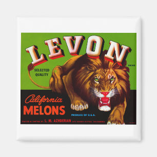 Levon California Melons Magnet