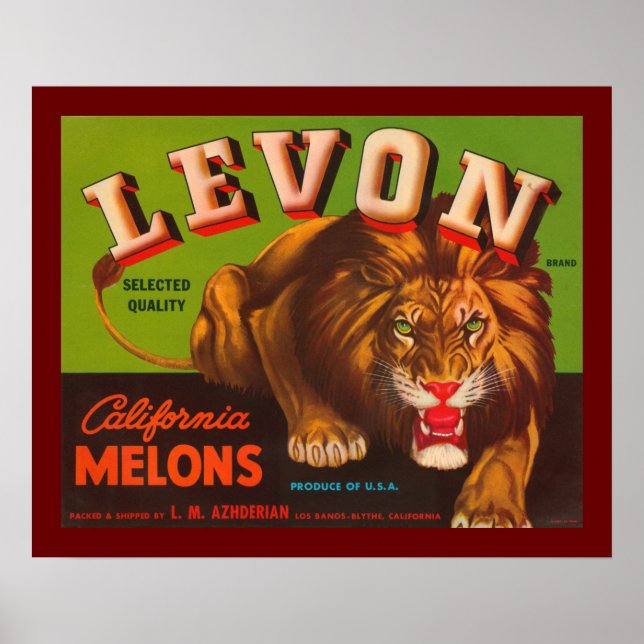Levon California Melons Poster (Front)