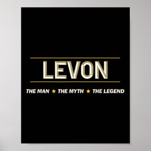Levon - The Man The Myth The Legend _ Mens Boys Na Poster