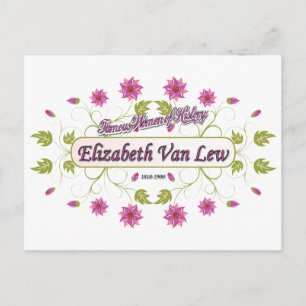 Lew ~ Elizabeth Van / Famous USA Women Postcard