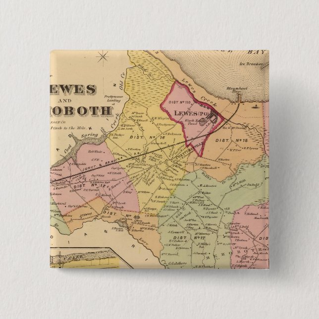 Lewes and Rehoboth 15 Cm Square Badge (Front)