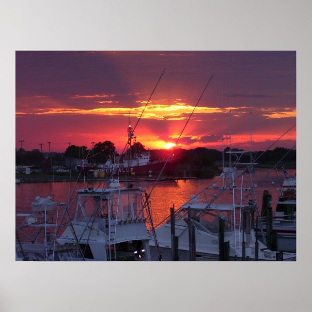 Lewes Canal Sunset 2005 Poster (Front)