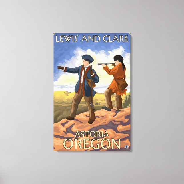 Lewis and Clark - Astoria, Oregon Canvas Print (Front)