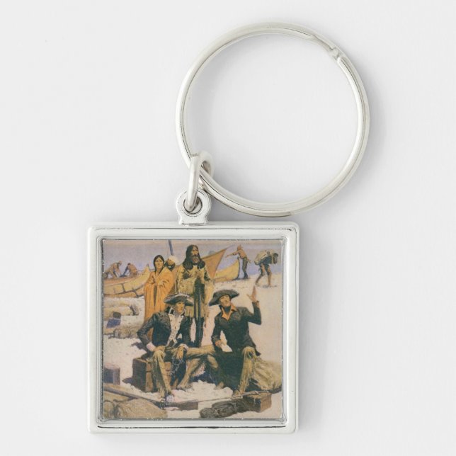Lewis and Clark at the Columbia River Key Ring (Front)