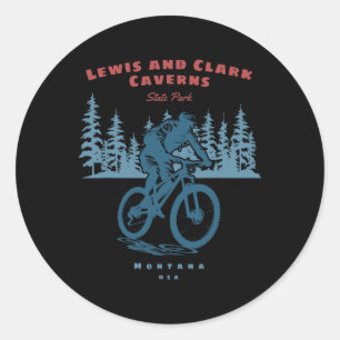 Lewis And Clark Caverns State Park Mountain Bike B Classic Round Sticker