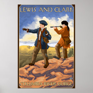 Lewis and Clark - Columbia River Gorge, Oregon Poster