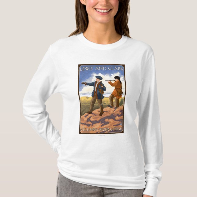 Lewis and Clark - Columbia River Gorge, Oregon T-Shirt (Front)