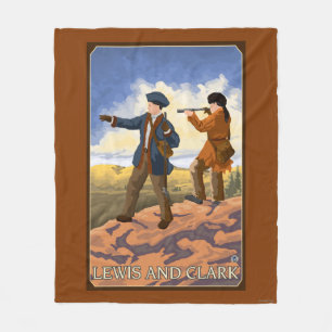 Lewis and Clark Exploring the West Fleece Blanket