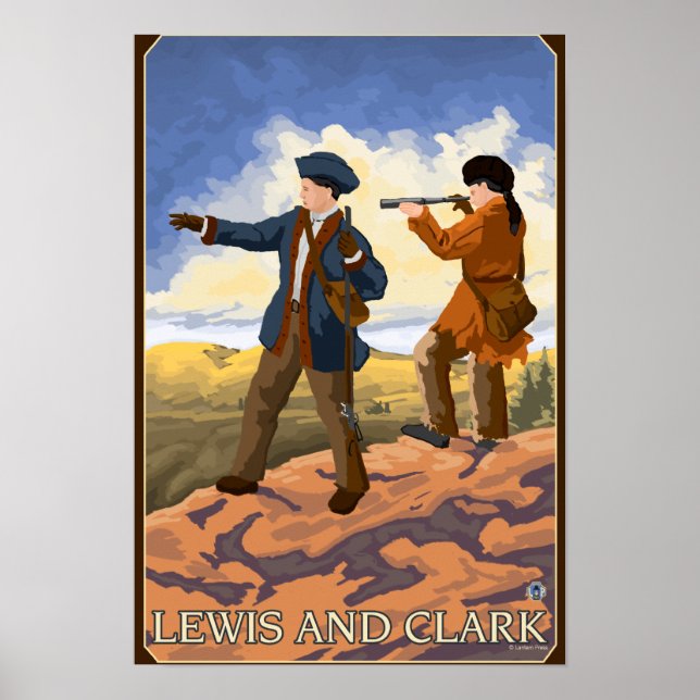 Lewis and Clark Exploring the West Poster (Front)